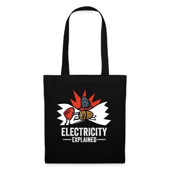 Elektroniker Elektriker Elektrizität - Stoffbeutel - Schwarz - Vorne