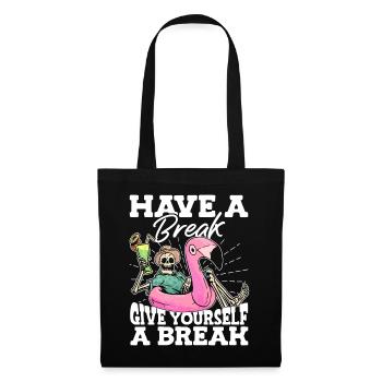 Prenez une pause Sensibiliser le National au stress - Sac en tissu - noir - Devant