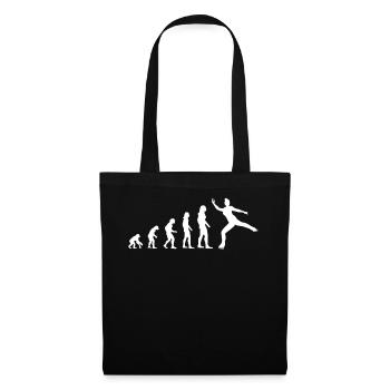 Patinage artistique Evolution Cadeau de patinage sur glace - Sac en tissu - noir - Devant
