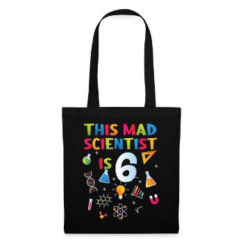 6e anniversaire - Anniversaire de la science - Sac en tissu - noir - Devant