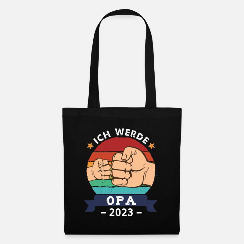 Ich werde Opa 2023 - Stoffbeutel - Schwarz