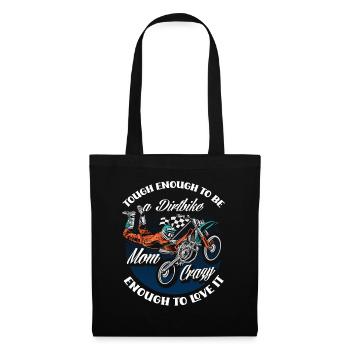 Stolze Motocross Dirt Bike Mama - Stoffbeutel - Schwarz - Vorne