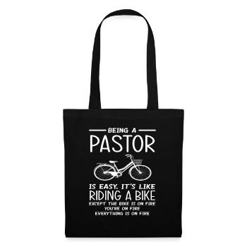 Pasteur Pasteur Vélo Prêcher - Sac en tissu - noir - Devant