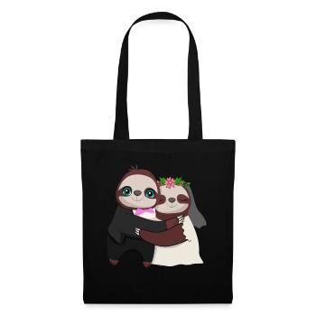 Wedding Anniversary Marriage Sloth Lover - Tote Bag - black - Front