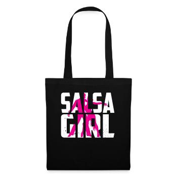 Salsa Mädchen Mama Tanzen Hobby Tänzer Tanz - Stoffbeutel - Schwarz - Vorne