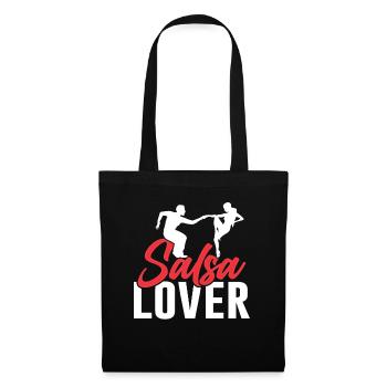 Salsa Liebhaber Hobby Tanz Tänzer Tanzen - Stoffbeutel - Schwarz - Vorne