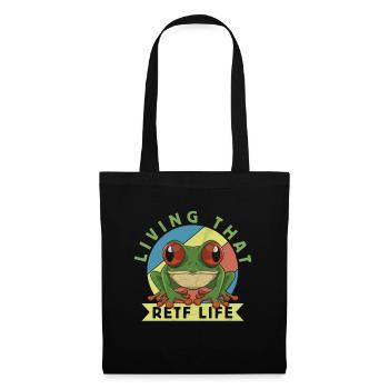 Conception de grenouille aux yeux rouges pour un chasseur de grenouilles - Sac en tissu - noir - Devant