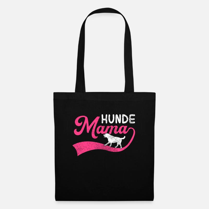 Hunde Mama - Stoffbeutel - Schwarz
