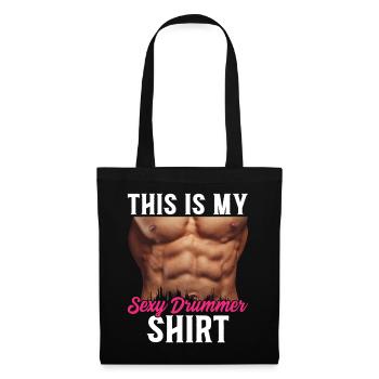 C’est mon batteur fou chemise batteur batteur joueur de tambour - Sac en tissu - noir - Devant