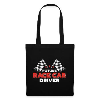 Futur pilote de course - voiture - Sac en tissu - noir - Devant