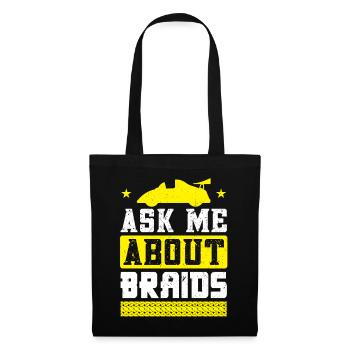 Ask Me About Braids - Slot Car - Tote Bag - black - Front