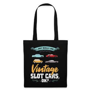 J’aime vraiment les voitures à sous vintage - Sac en tissu - noir - Devant
