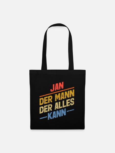 Jan Der Mann Der Alles Kann Vorname Jan - Stoffbeutel - Schwarz