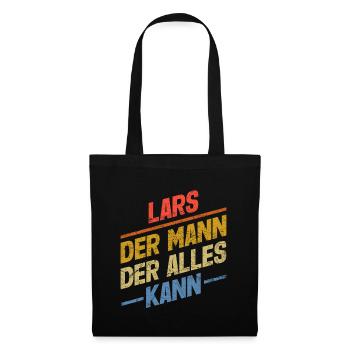 Lars Der Mann Der Alles Kann Vorname Lars - Stoffbeutel - Schwarz - Vorne