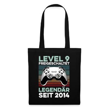 Niveau 9 ans 9e anniversaire année 2014 Jeunes joueurs - Sac en tissu - noir - Devant