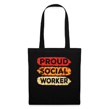 Fier travailleur social Formation Travailleur social - Sac en tissu - noir - Devant
