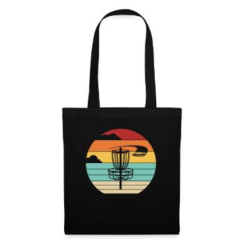 Retro Frisbee Golf Basket Disc Disc Golfer - Sac en tissu - noir - Devant
