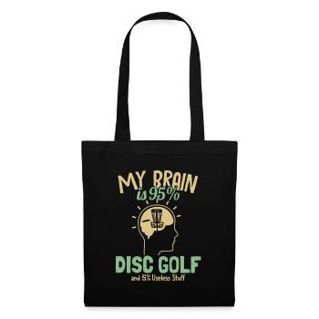 My Brain is 95% Disc Golf Basket Disc Disc - Tote Bag - black - Front