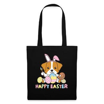 happy easter cute jack rusll Easter dogs - Tote Bag - black - Front