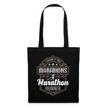 Semi-marathon Je ne fais pas de marathons Je fais de la course - Sac en tissu - noir - Devant