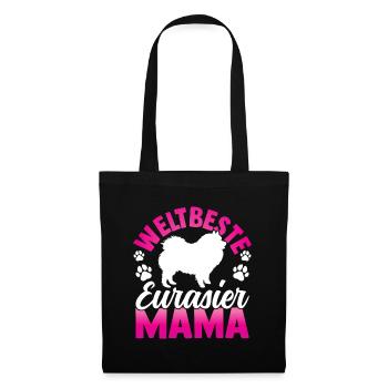 Beste Eurasier Mama Spitz Eurasian Dog - Stoffbeutel - Schwarz - Vorne