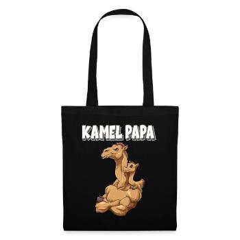 Kamel Papa für Papas - Stoffbeutel - Schwarz - Vorne