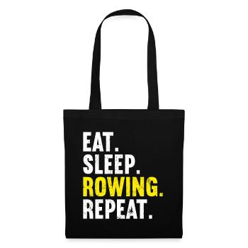 Aviron Bateau à rames Rameur - Sac en tissu - noir - Devant