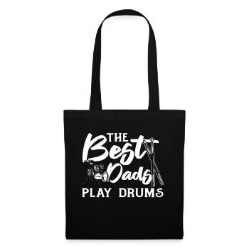 Les meilleurs papas jouent de la batterie - Daddy Drummer Musicien - Sac en tissu - noir - Devant