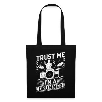 Croyez-moi, je suis un batteur de tambour jouant de la musique de batteur - Sac en tissu - noir - Devant