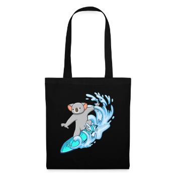 Surfing Surfboard Koala Lovers Animal Koala Bear - Tote Bag - black - Front