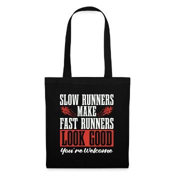 Les coureurs lents du semi-marathon font courir les coureurs rapides - Sac en tissu - noir - Devant