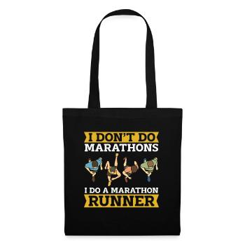 Semi-marathon Je ne fais pas de marathons d’athlétisme - Sac en tissu - noir - Devant