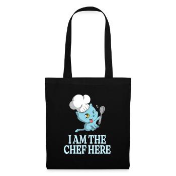 Chef Kitten Funny Cat Lovers Chef - Sac en tissu - noir - Devant