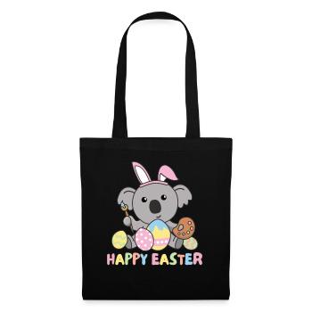 happy easter sweet koala Easter with Easter eggs - Tote Bag - black - Front