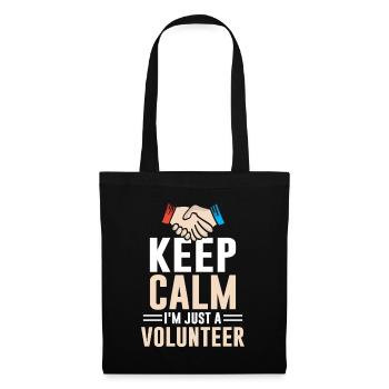 Restez calme Je ne suis qu’une profession bénévole - Sac en tissu - noir - Devant
