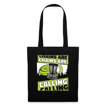 Les chaînes appellent Basket Disc Disc Golfer - Sac en tissu - noir - Devant