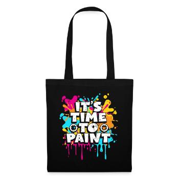 It's time for colorful team athletes paintball - Tote Bag - black - Front