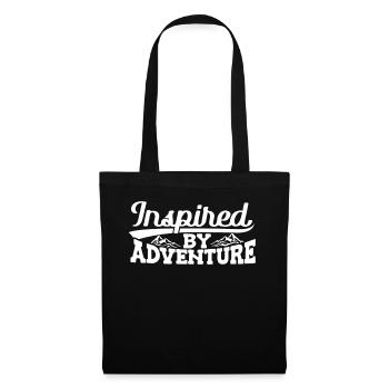 Inspiré par Abenteuer Berg Camping Wanderer - Sac en tissu - noir - Devant