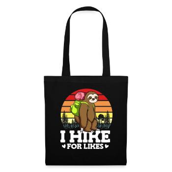 I Hike For Likes Wildlife Sloth Hiker Backpacker - Tote Bag - black - Front