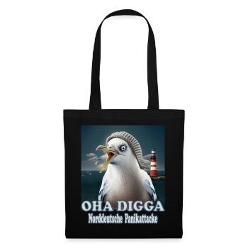 OHA Attaque de panique de l’Allemagne du Nord Frise Mer du Nord - Sac en tissu - noir - Devant