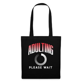 Grandir s’il vous plaît attendre anniversaire puberté - Sac en tissu - noir - Devant