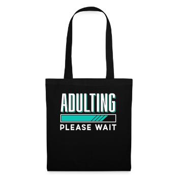 Grandir s’il vous plaît attendre la puberté anniversaire - Sac en tissu - noir - Devant