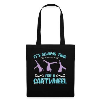 Il est temps pour une roue de charrette - Sac en tissu - noir - Devant