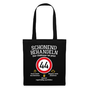 44. Geburtstag Schonend Behandeln Oldtimer Ist 44 - Stoffbeutel - Schwarz - Vorne