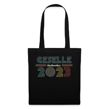 Ausbildung 2023 Abschluss bestanden Vintage Azubi - Stoffbeutel - Schwarz - Vorne