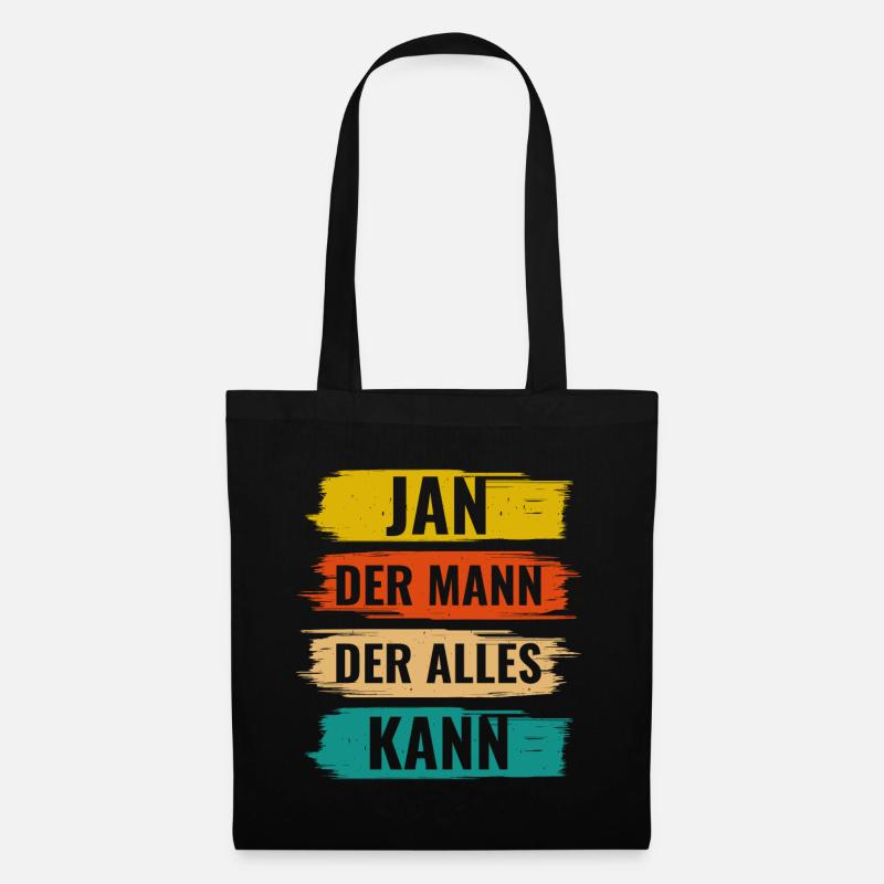 Jan Der Mann Der Alles Kann Vorname Jan - Stoffbeutel - Schwarz