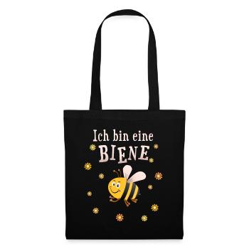 Biene - Stoffbeutel - Schwarz - Vorne