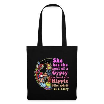 Hippie - Sac en tissu - noir - Devant