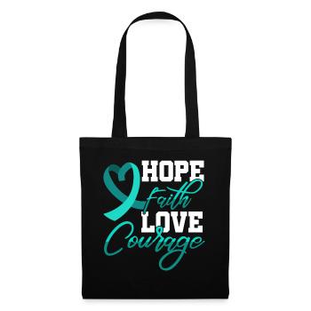 Espoir Foi Amour Courage Pstd Conscience du stress - Sac en tissu - noir - Devant