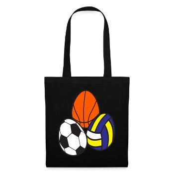 Sport Fußball Leichtathletik Basketball - Stoffbeutel - Schwarz - Vorne